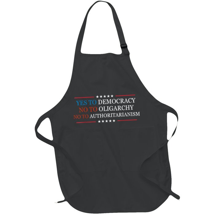 Yes To Democracy No To Oligarchy Bernie Sanders Quote Apron