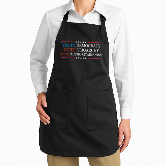 Yes To Democracy No To Oligarchy Bernie Sanders Quote Apron