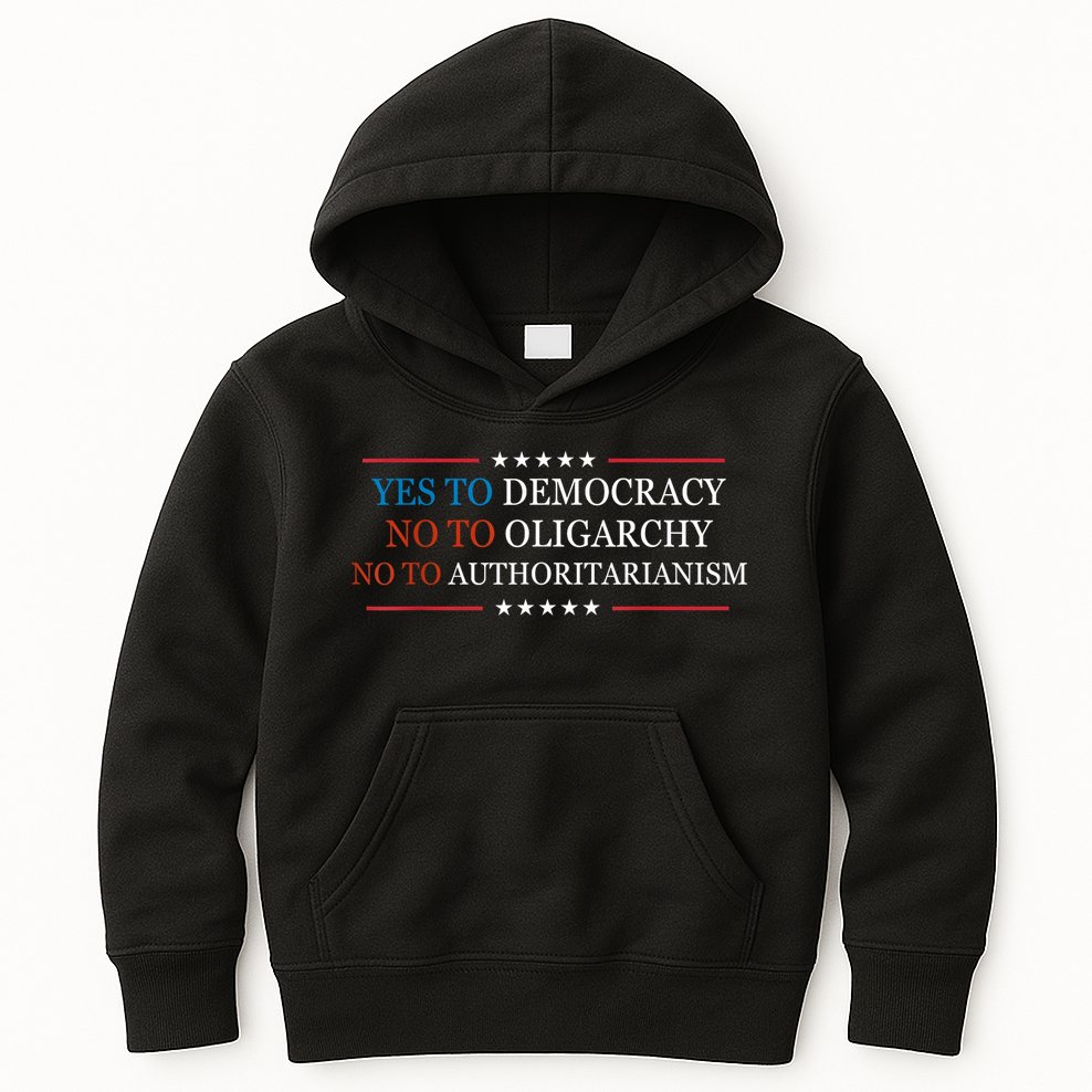 Yes To Democracy No To Oligarchy Bernie Sanders Quote Kids Hoodie