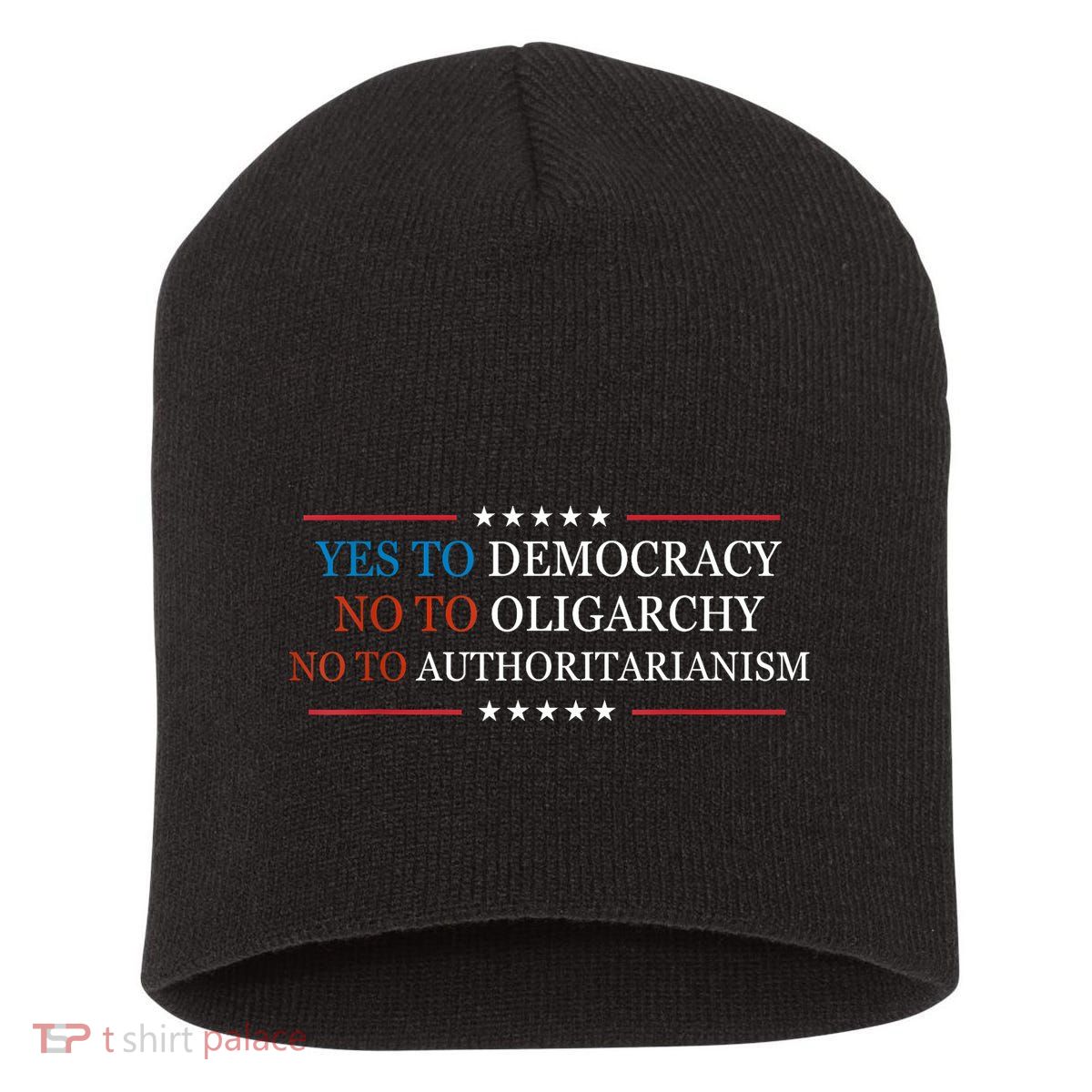 Yes To Democracy No To Oligarchy Bernie Sanders Quote Short Acrylic Beanie