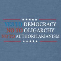 Yes To Democracy No To Oligarchy Bernie Sanders Quote Garment-Dyed Sweatshirt