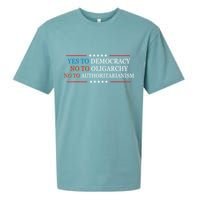 Yes To Democracy No To Oligarchy Bernie Sanders Quote Sueded Cloud Jersey T-Shirt
