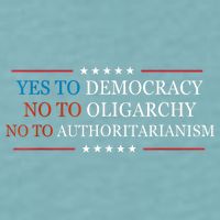Yes To Democracy No To Oligarchy Bernie Sanders Quote Sueded Cloud Jersey T-Shirt