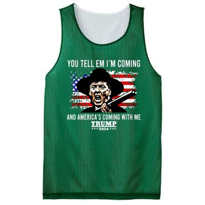 You Tell Em I’M Coming And America’S Coming With Me Trump 2024 Mesh Reversible Basketball Jersey Tank