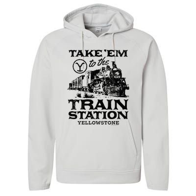 Yellowstone Take Em To The Train Station Performance Fleece Hoodie