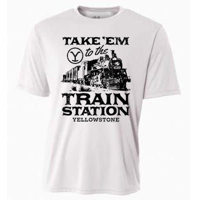 Yellowstone Take Em To The Train Station Cooling Performance Crew T-Shirt