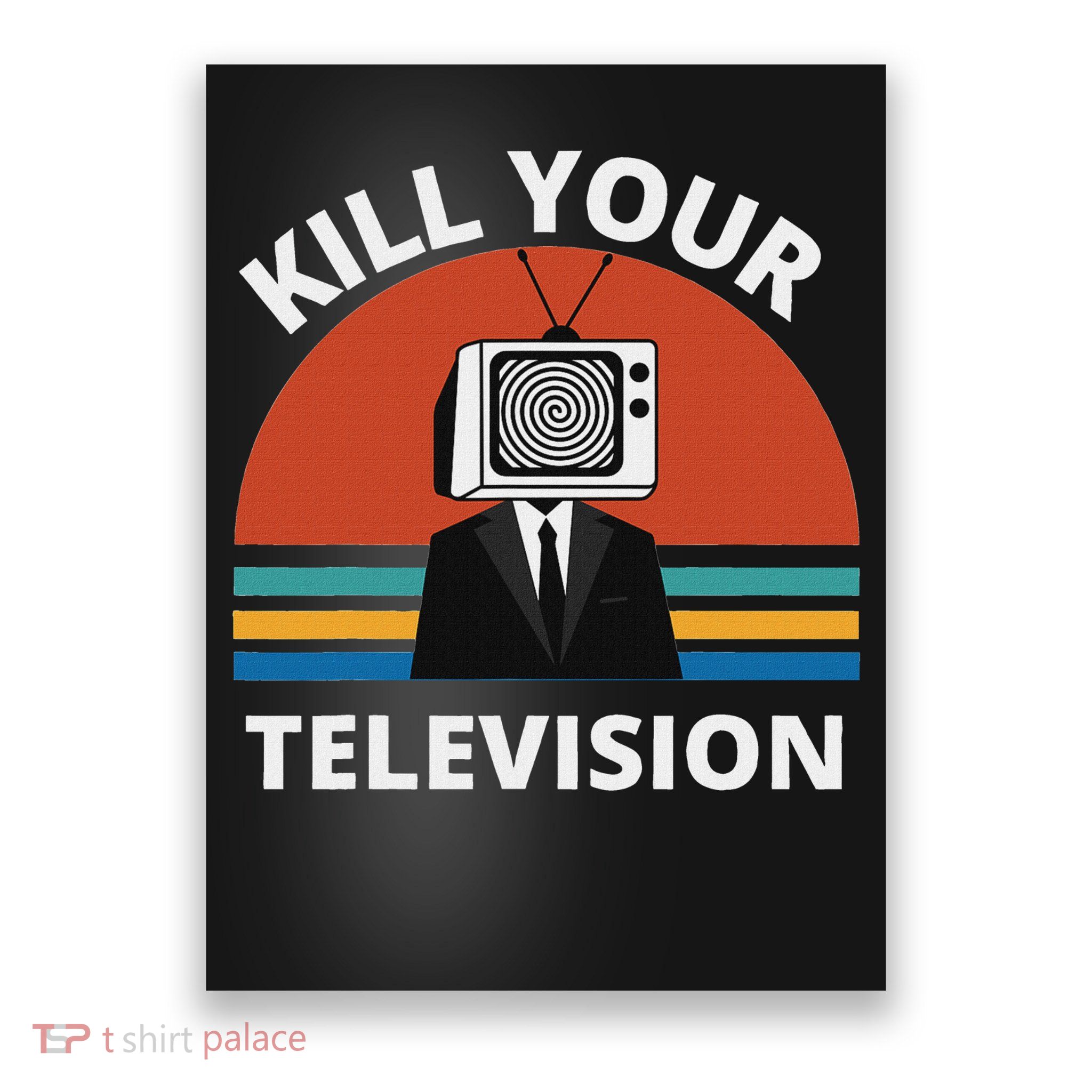 Your Television Fake News Media Brainwashing Protest Poster