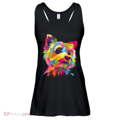 Yorkshire Terrier Funny Yorkie Pop Art Popart Dog Gift Ladies Essential Flowy Tank