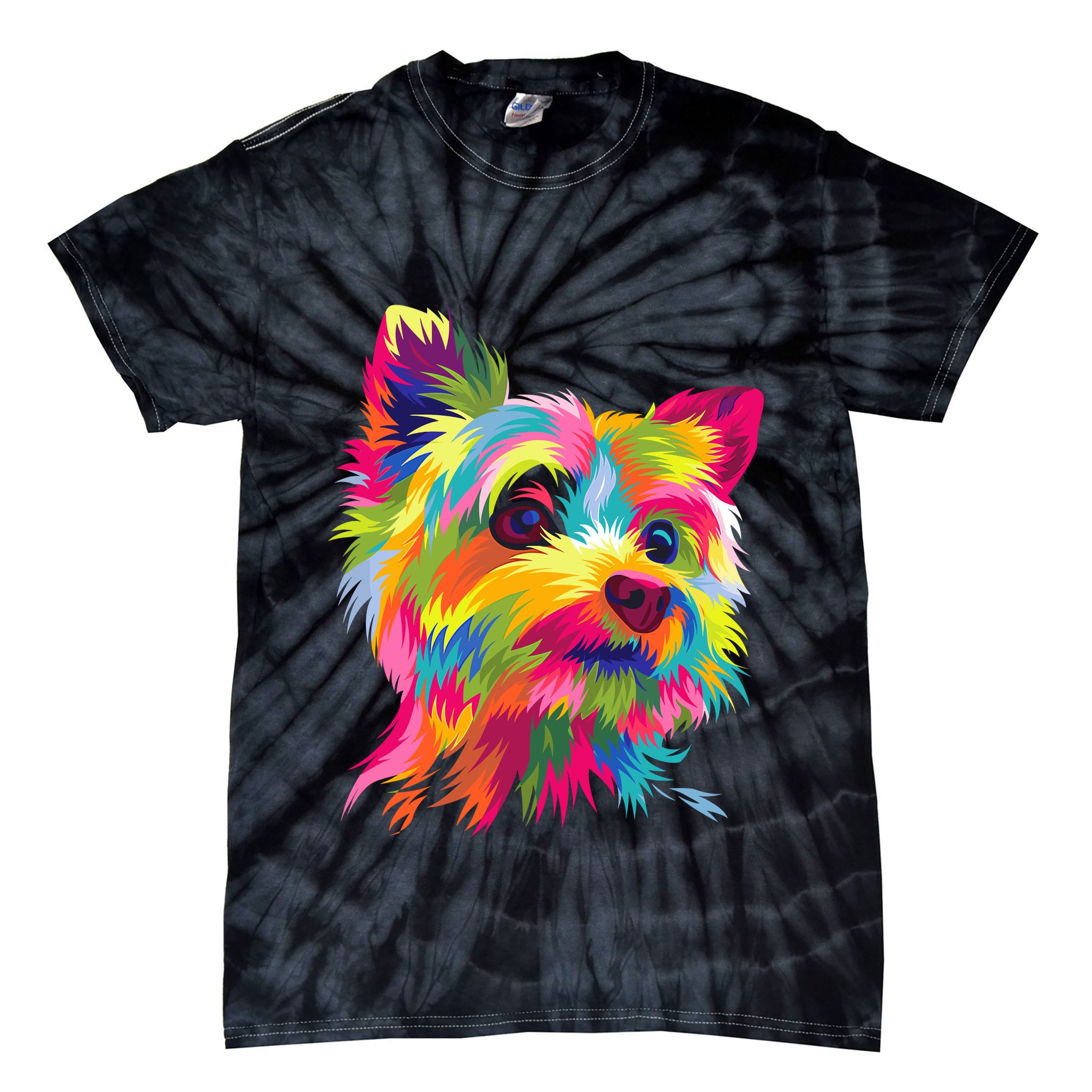 Yorkshire Terrier Funny Yorkie Pop Art Popart Dog Gift Tie-Dye T-Shirt
