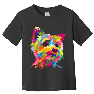 Yorkshire Terrier Funny Yorkie Pop Art Popart Dog Gift Toddler T-Shirt