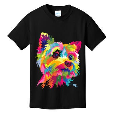 Yorkshire Terrier Funny Yorkie Pop Art Popart Dog Gift Kids T-Shirt