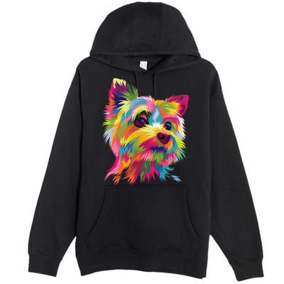Yorkshire Terrier Funny Yorkie Pop Art Popart Dog Gift Premium Pullover Hoodie