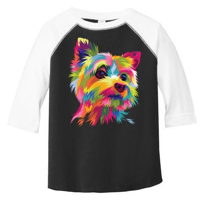 Yorkshire Terrier Funny Yorkie Pop Art Popart Dog Gift Toddler Fine Jersey T-Shirt