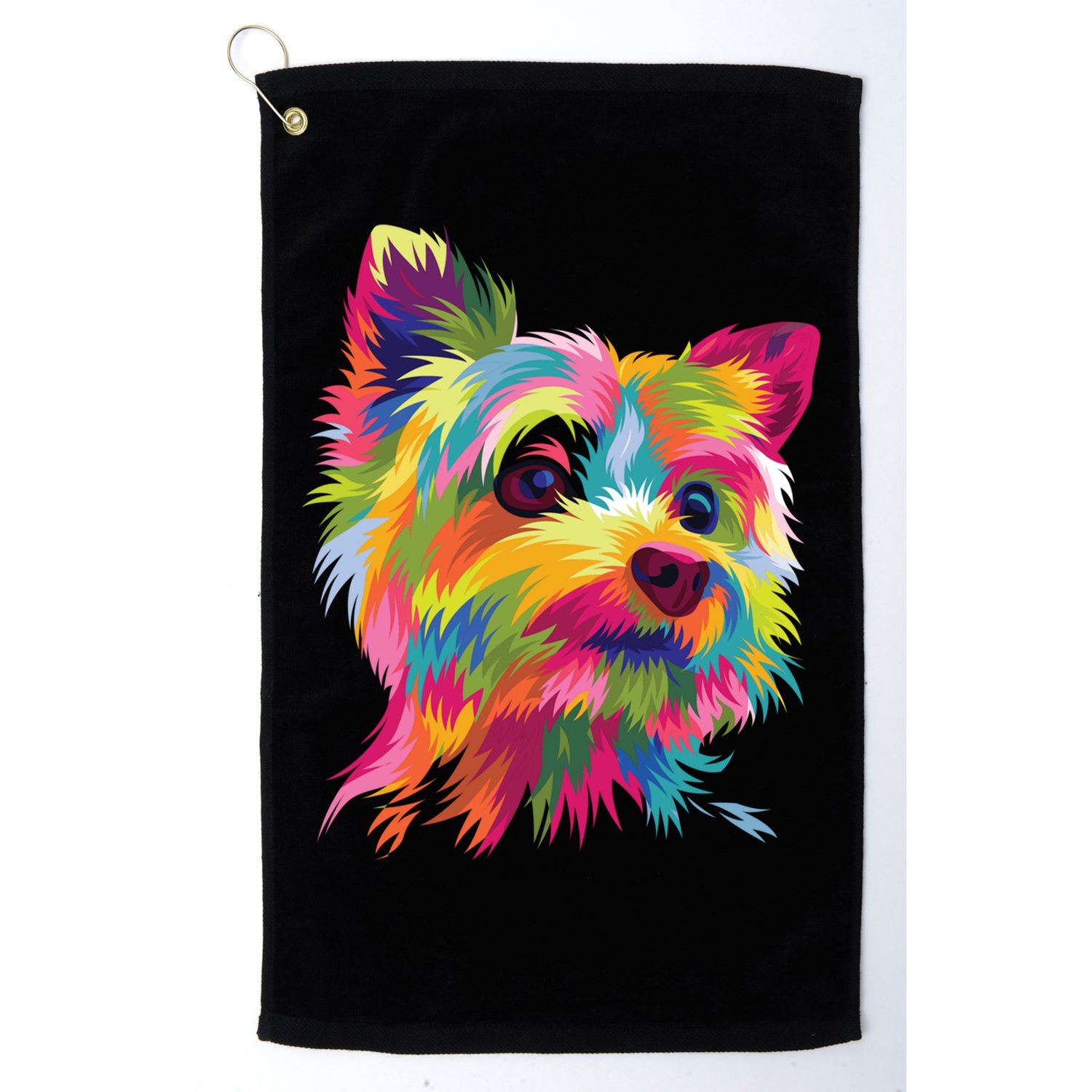 Yorkshire Terrier Funny Yorkie Pop Art Popart Dog Gift Golf Towel