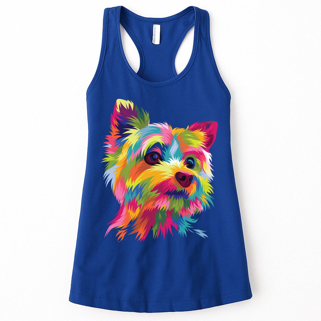 Yorkshire Terrier Funny Yorkie Pop Art Popart Dog Gift Womens Tank Top