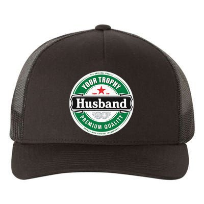 Your Trophy Husband Funny Married Yupoong Adult 5-Panel Trucker Hat