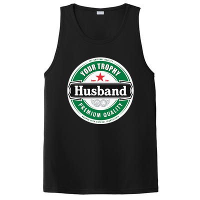 Your Trophy Husband Funny Married PosiCharge Competitor Tank