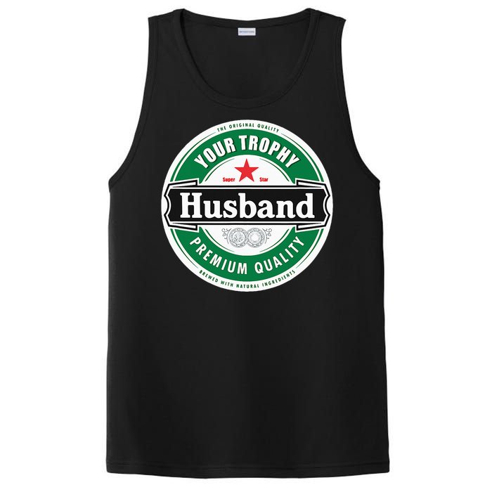 Your Trophy Husband Funny Married PosiCharge Competitor Tank