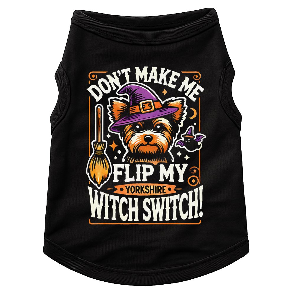 Yorkshire Terrier Halloween Costume Flip My Witch Switch Doggie Tank