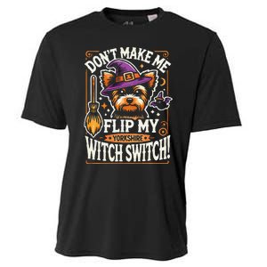 Yorkshire Terrier Halloween Costume Flip My Witch Switch Cooling Performance Crew T-Shirt