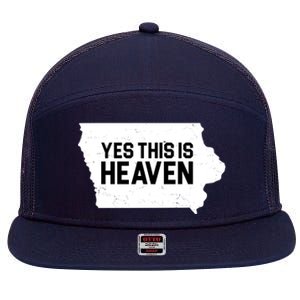 Yes This Is Heaven Iowa State 7 Panel Mesh Trucker Snapback Hat