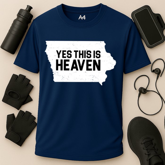 Yes This Is Heaven Iowa State Cooling Performance Crew T-Shirt