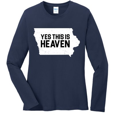 Yes This Is Heaven Iowa State Ladies Long Sleeve Shirt