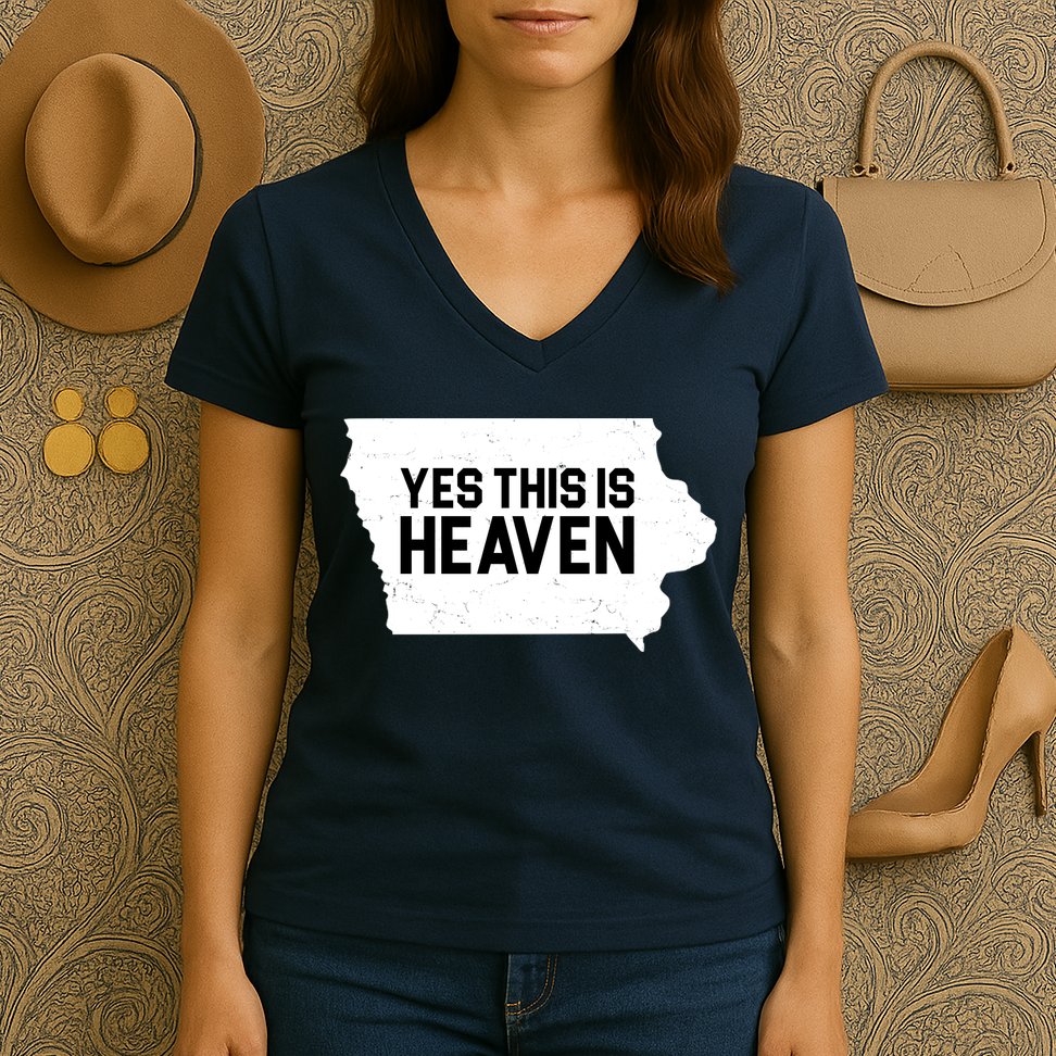 Yes This Is Heaven Iowa State Women's V-Neck T-Shirt