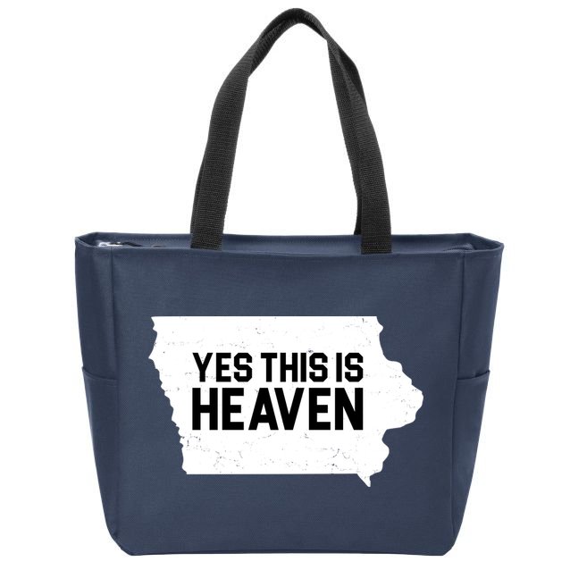Yes This Is Heaven Iowa State Zip Tote Bag