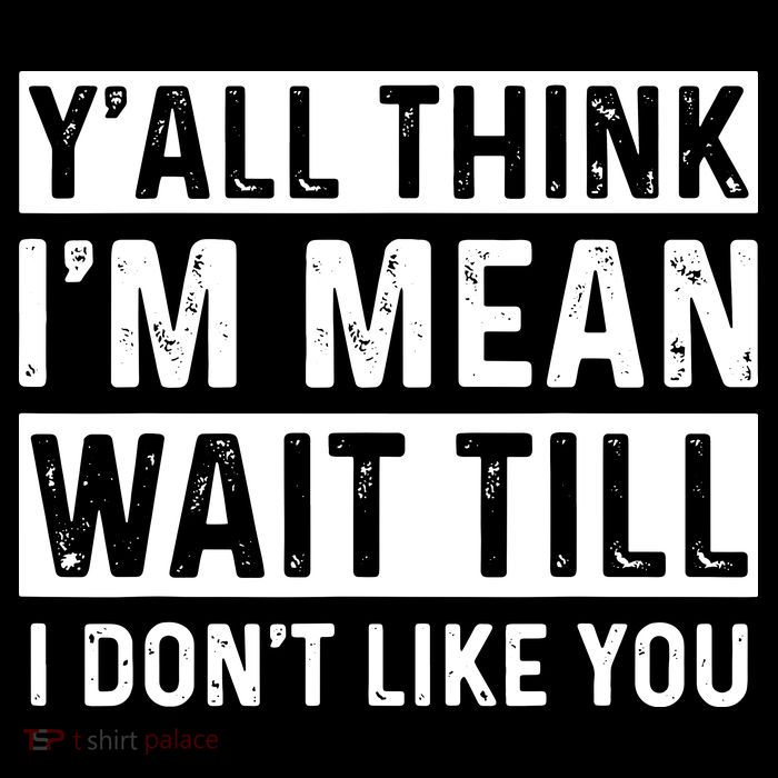 Yall Think Im Mean Wait Till I Dont Like You Tee Hooded Wearable Blanket