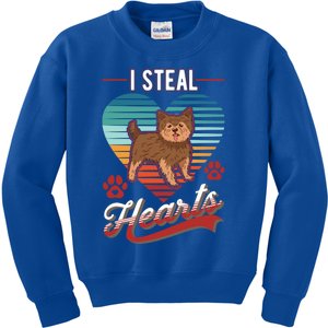 Yorkshire Terrier I Steal Hearts Valentines Day Yorkie Gift Kids Sweatshirt