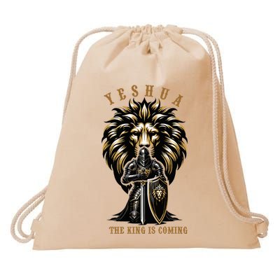 Yeshua The King Is Coming Jesus Christ Christian Verse Bible Drawstring Bag