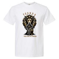 Yeshua The King Is Coming Jesus Christ Christian Verse Bible Garment-Dyed Heavyweight T-Shirt