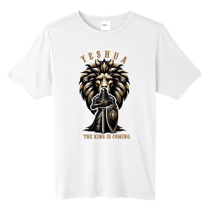 Yeshua The King Is Coming Jesus Christ Christian Verse Bible Tall Fusion ChromaSoft Performance T-Shirt