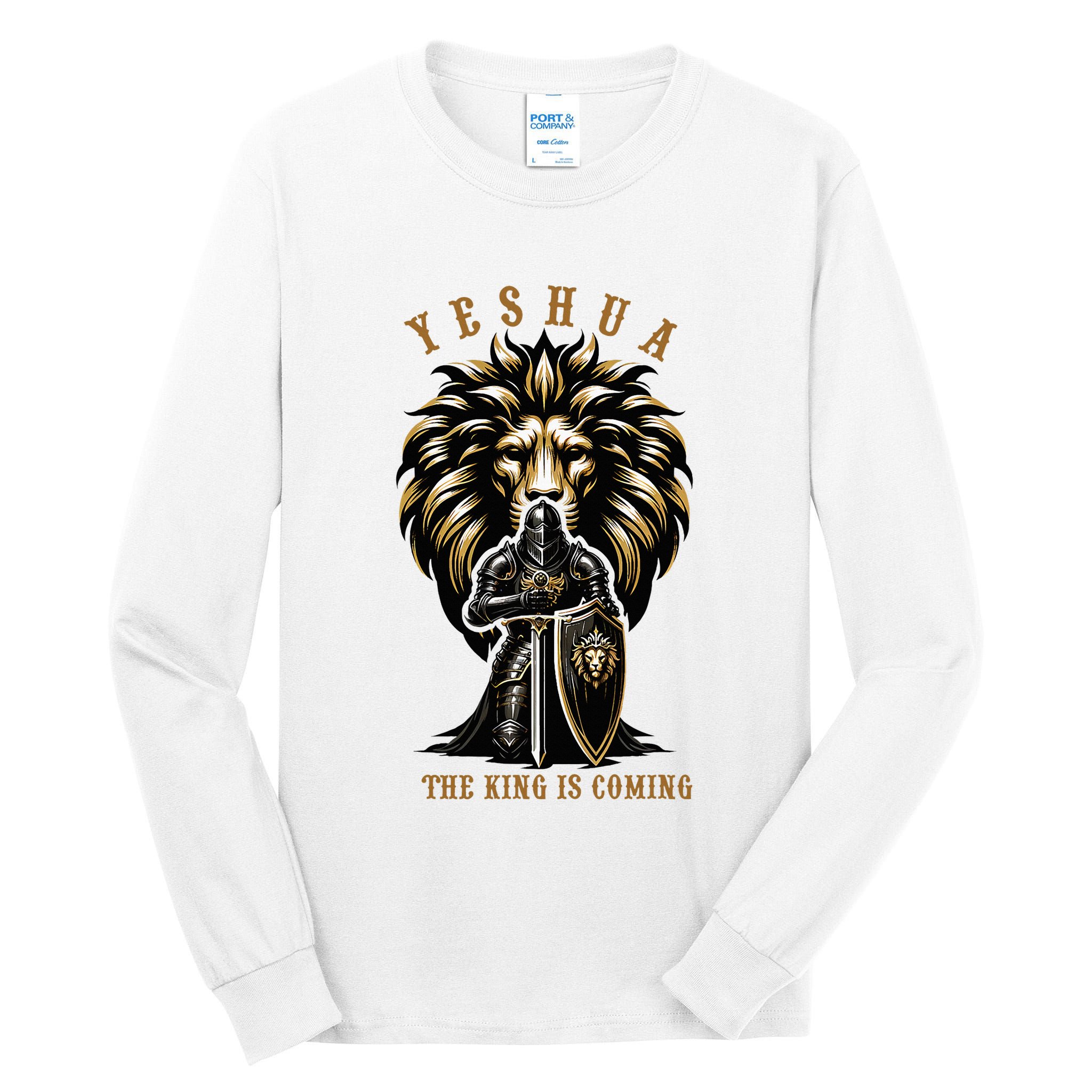 Yeshua The King Is Coming Jesus Christ Christian Verse Bible Tall Long Sleeve T-Shirt