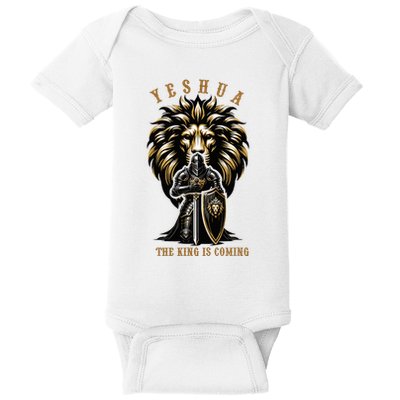 Yeshua The King Is Coming Jesus Christ Christian Verse Bible Baby Bodysuit
