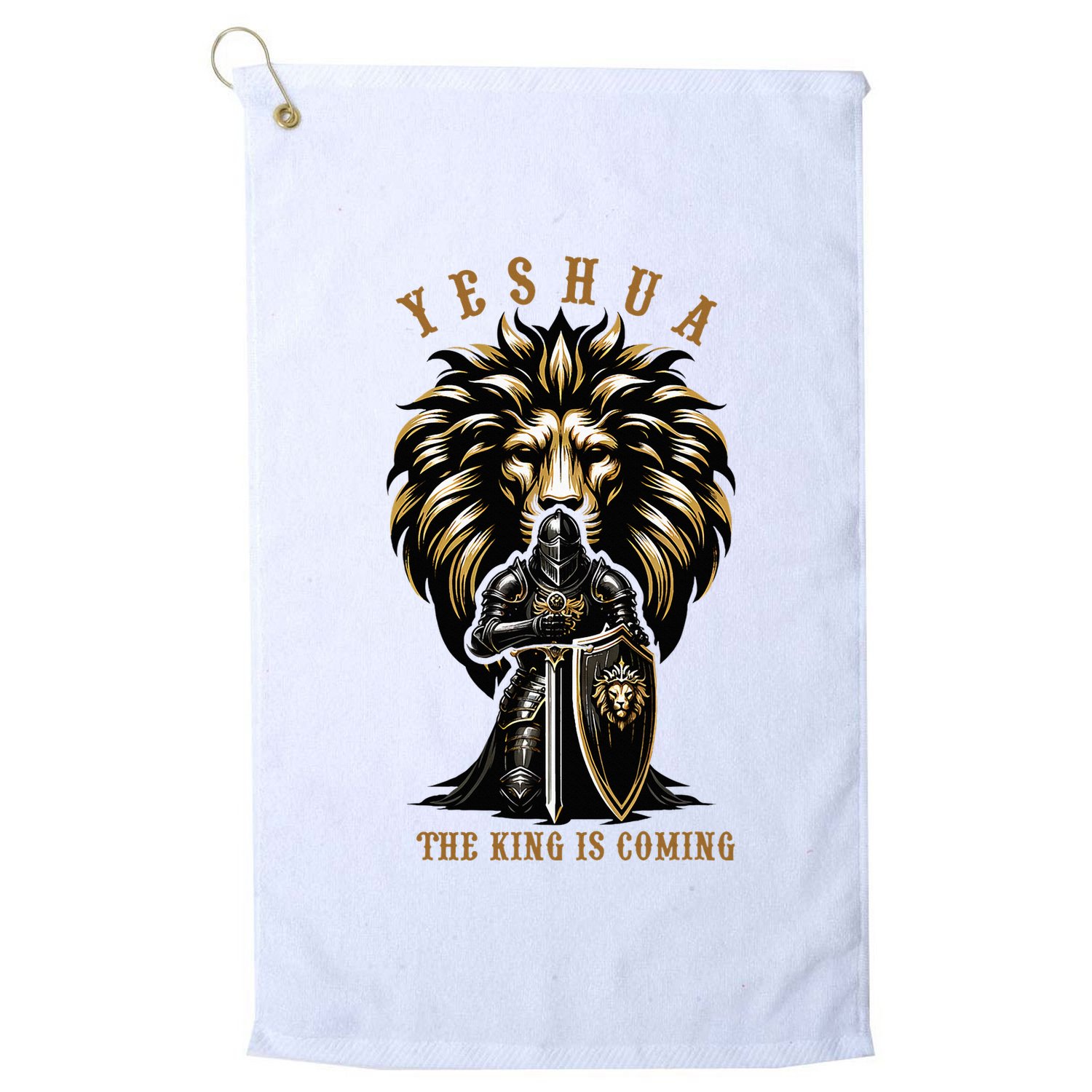 Yeshua The King Is Coming Jesus Christ Christian Verse Bible Golf Towel