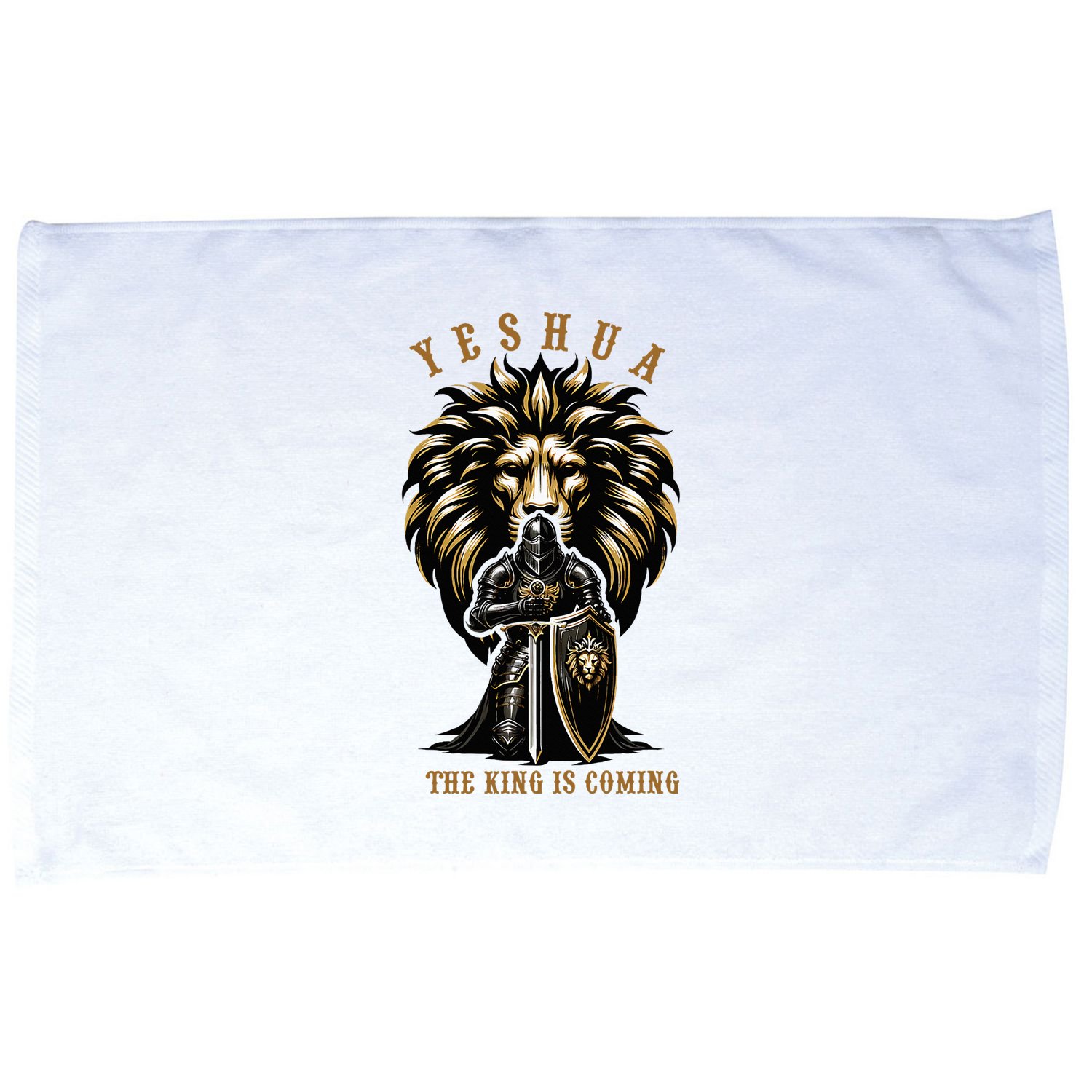 Yeshua The King Is Coming Jesus Christ Christian Verse Bible Microfiber Hand Towel