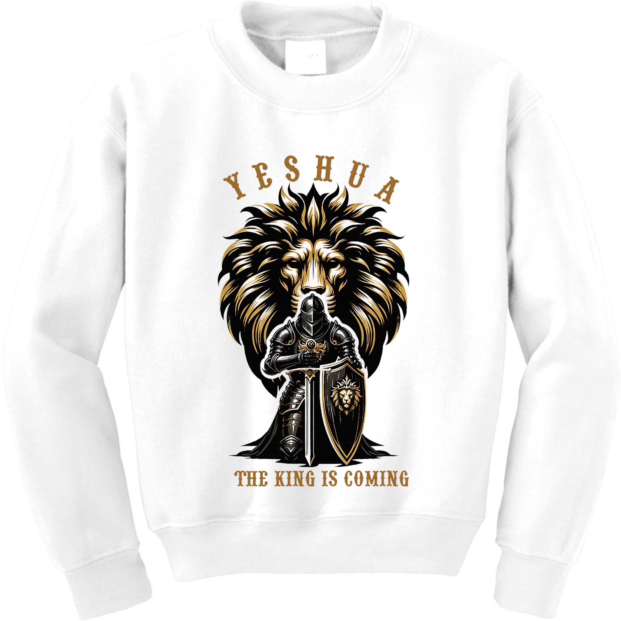 Yeshua The King Is Coming Jesus Christ Christian Verse Bible Kids Sweatshirt