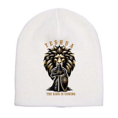 Yeshua The King Is Coming Jesus Christ Christian Verse Bible Short Acrylic Beanie