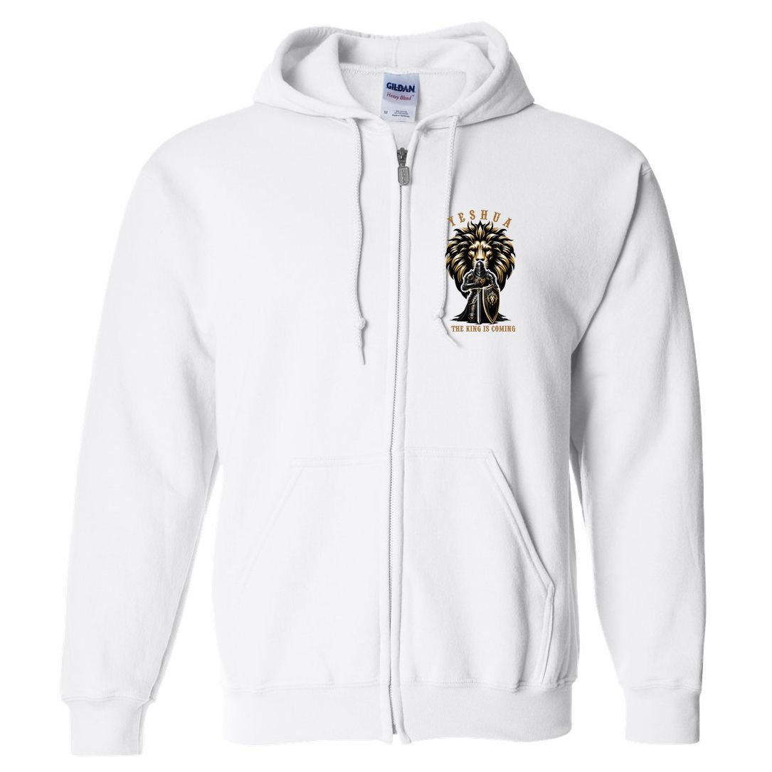 Yeshua The King Is Coming Jesus Christ Christian Verse Bible Full Zip Hoodie
