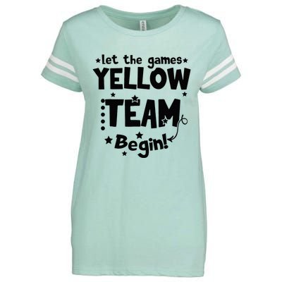 Yellow Team Let The Games Begin Field Trip Day Enza Ladies Jersey Football T-Shirt