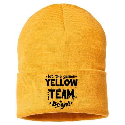 Yellow Team Let The Games Begin Field Trip Day Sustainable Knit Beanie