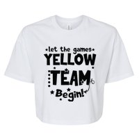 Yellow Team Let The Games Begin Field Trip Day Bella+Canvas Jersey Crop Tee