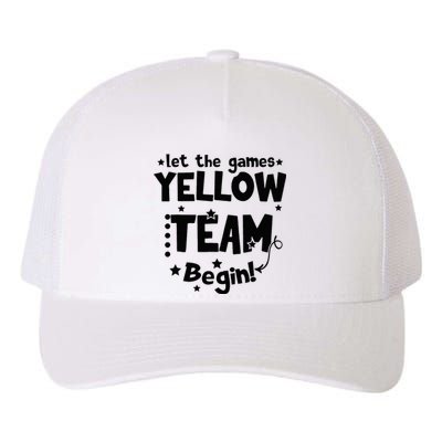 Yellow Team Let The Games Begin Field Trip Day Yupoong Adult 5-Panel Trucker Hat