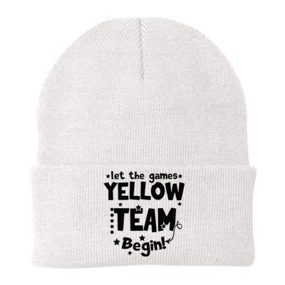 Yellow Team Let The Games Begin Field Trip Day Knit Cap Winter Beanie