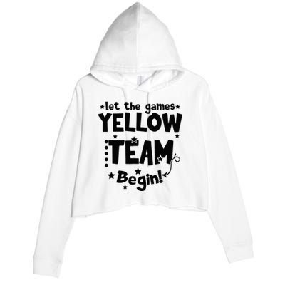 Yellow Team Let The Games Begin Field Trip Day Crop Fleece Hoodie