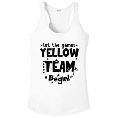 Yellow Team Let The Games Begin Field Trip Day Ladies PosiCharge Competitor Racerback Tank