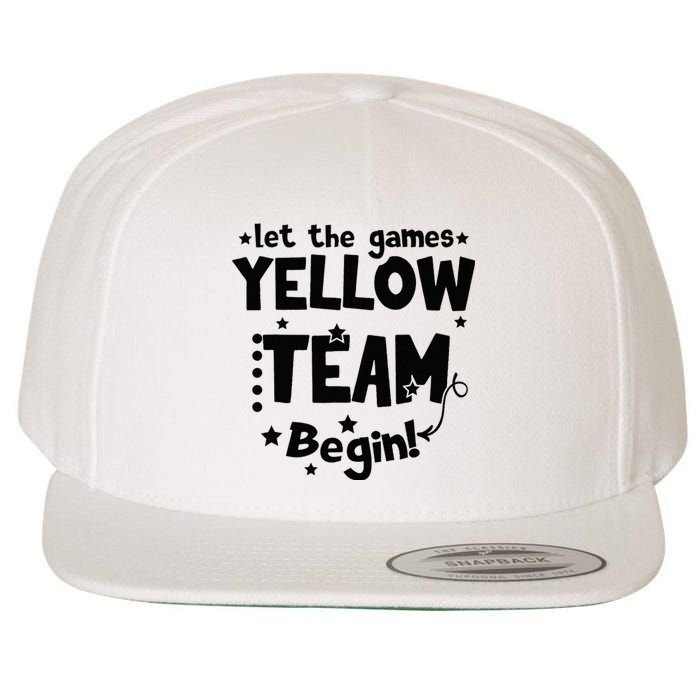 Yellow Team Let The Games Begin Field Trip Day Wool Snapback Cap