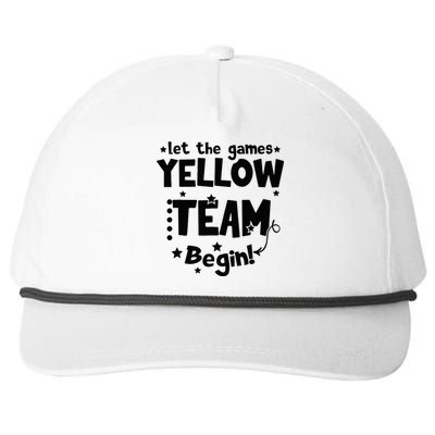 Yellow Team Let The Games Begin Field Trip Day Snapback Five-Panel Rope Hat